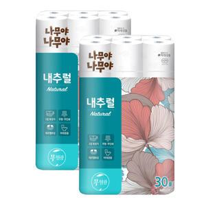 미래생활 잘풀리는집 나무야 나무야 내추럴 3겹 30롤 2팩