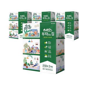 모나리자 부자되는집 250매x3개입 4팩 각티슈 화장지 휴지
