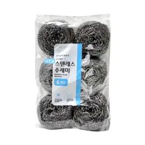 롯데 스텐레스 철수세미 6P 대용량