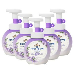아이깨끗해 핸드워시 용기 블루밍퍼플, 250ml, 5개
