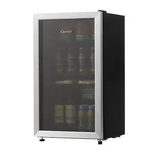 [캐리어] 미니 쇼케이스 냉장고  CVDR90SPM1   /용량 94L /  검정바디 실버몰딩글라스도어