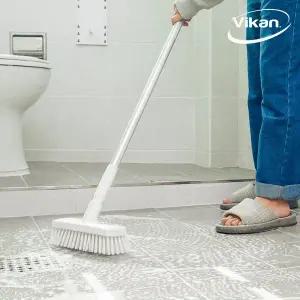 [바이칸] 스탠드 욕실바닥 화장실 청소솔(헤드분리가능) 1100mm