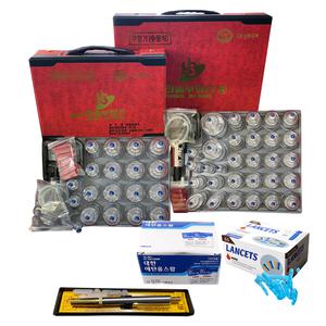 한솔의료기 30컵+지압봉10개+스텐사혈기+바늘200개+연결호스+권총형펌프