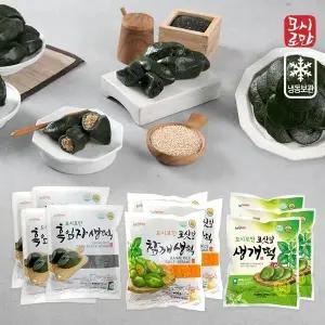 (냉동)영광모시떡 모시로만 생떡 흑임자(송편)4봉+참깨(송편)3봉+개떡3 총100개 4kg