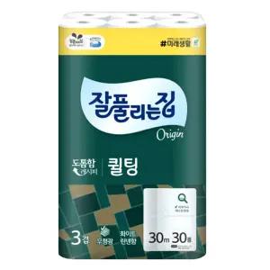 잘풀리는집 도톰한3겹 퀼팅 30m 30롤