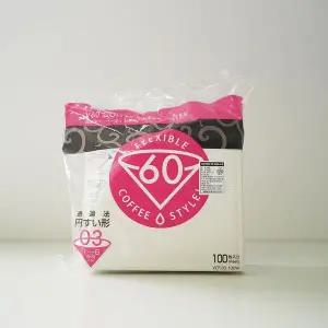 [NS홈쇼핑]하리오 V60 핸드드립 커피 여과지 필터 5~6인용 100매(화이트) VCF-03-100W..