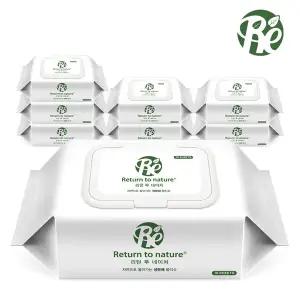 리턴투네이처 레이온100% 물티슈 캡형 70매 x 8팩