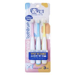 만모 초극세모 소프트 펫 칫솔 3개입