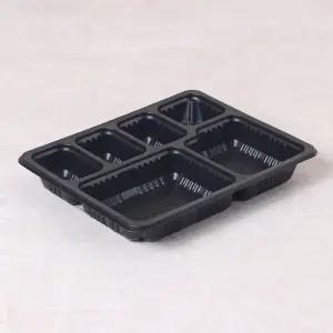 PP 실링용기 JH 23193-6A 블랙 600개 일회용 배달 포장용기