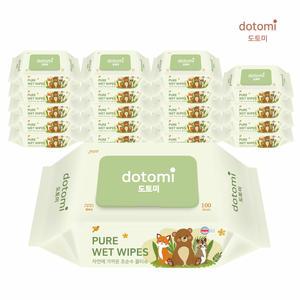 dotomi 도토미 퓨어 초순수 물티슈 100매 x 20팩