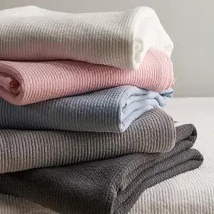 순면 워싱 줄누빔 피그먼트 침대패드 겸 이불 SS Q K 패밀리사이즈5colors