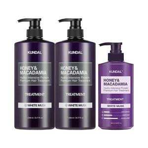 쿤달 네이처 트리트먼트 화이트머스크 1058ml, 2개 + 500ml, 1개