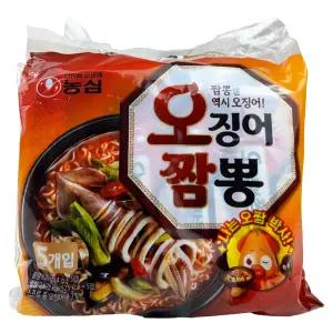 농심 오징어짬뽕 봉지라면 124g 5개입 8팩 멀티팩