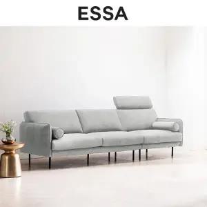 [롯데백화점]에싸 비트 컴팩트 4인 러스티카 패브릭 소파+헤드레스트