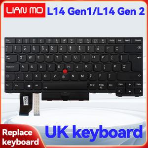 레노버 씽크패드용 영국 레이아웃 백라이트 교체 키보드 L14 Gen 1 2