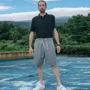 [닥터퍼니스트]닥터퍼니스트 면린넨 스트링 반바지 라이트그레이 FJBMHP56A