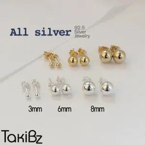 92.5 silver 은볼 실버 귀걸이 6mm)