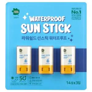 그린핑거 파워쉴드 선스틱 14g 3개