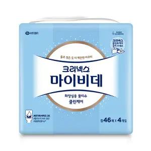 크리넥스 마이비데 클린케어 물티슈 46매*4입