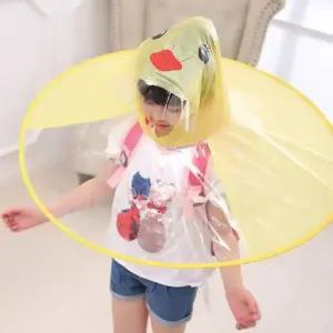 모자우산 귀여운 우비 오리우비모자 유아 어린이 아동