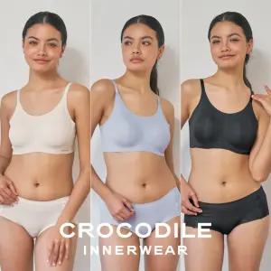 [크로커다일] 소프트핏 쉘론 스트랩 패드일체형 브라+팬티 6종세트 CDW5M091112