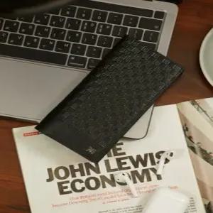 닥스 액세서리 남성 24FW [스테디셀러]블랙 DD로고 소가죽 중지갑 WBWA4F727BK