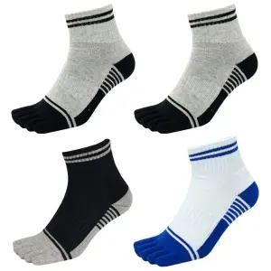 남성 리스멘타 스포츠발가락양말 4켤레 남자 두꺼운 이중쿠션바닥 등산 중목양말 패션 토우삭스