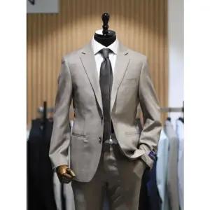 [갤러리아] BON 베이지 구아벨로 메리노 울 110수 글랜체크 프리미엄 슈트 BN4MJA084