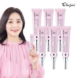 [엘루자이] 콜라겐 톤업 선크림 6개- 체험분 포함/ 선블록 자외선 선블럭 미백 주름개선