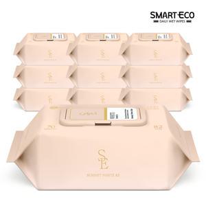 스마트에코 고평량 써밋82g 화이트 70매 10팩 캡형 엠보 아기물티슈