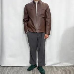 [바쏘옴므]양가죽 자켓 프리미엄 이태리 가죽 브라운 Y3UA12-2