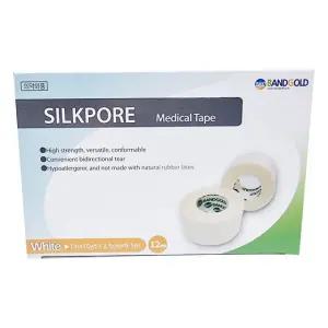 밴드골드 실크포어 1인치 저자극 실크반창고 12롤