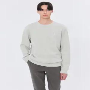 [24FW] WHTS4D346G1 클리어런스스테디셀러 그레이 짜임 면 맨투맨티셔츠