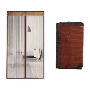 OW 현관문 자석 모기장 브라운 90X210 문틀 자동개폐 철문 간편설치 해충 방문