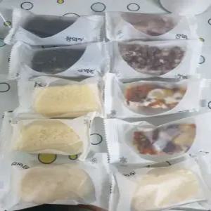 창억모둠떡5종6봉/총60개(호박인절미X2+흑임자인절미+동부찰떡+통팥찰떡+모듬찰떡)