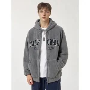 [후아유](센텀시티점)시그니처 퍼플리스 패치 후드 집업 / WHMZF4V23U