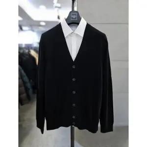[바쏘옴므] 세이브존03 바쏘옴므 남성 혼방 검정 브이넥 니트 가디건 WSATZ4WA81A (43389440)