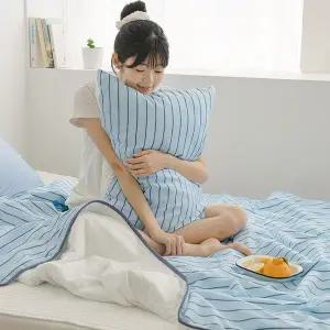 [바자르][신규컬러 출시] 썸머빌리지 먼지없는 냉감 양면 여름 차렵이불세트+패드(Q)