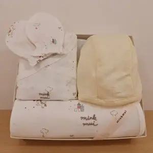 [밍크뮤](본점)[26년 SS출산선물] 캐슬코니배내바디수트, 속싸보, 손싸개 3종세트(36170-040-01*005-01*...