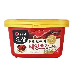 청정원순창 100% 현미 태양초 찰고추장 2kg(1.7kg+300g) x 3개