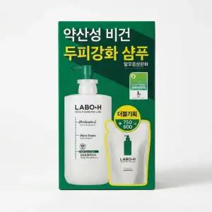 라보에이치 두피강화샴푸 탈모증상완화 750ML 리필 기획(+600ML 리필)
