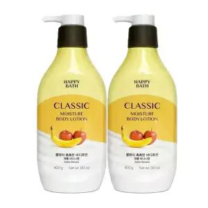 해피바스 클래식 촉촉한 바디로션 애플바나나 400g X 2개