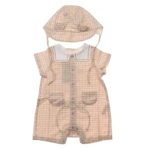 [대구백화점] [아가방]노아체크반팔우주복(모자)(01T327502)