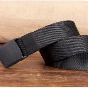 청바지 벨트 정장 블랙 플라스틱 버클 허리띠 방지 캐쥬얼 혁띠