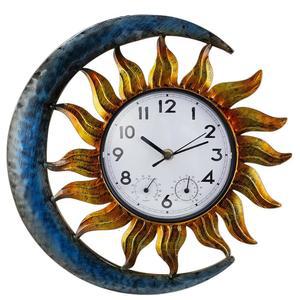 시계, 실외 태양과 장식용 조용한 달 벽시계, 논티킹 콤보 슈미 시계 파티오 거실