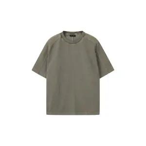 [커스텀멜로우](강남점) 베이지 가먼트 다잉 하프 슬리브 티셔츠 CWTAM25622BEX