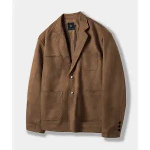 드미트리 블랙 FAUX 스웨이드 블레이저 자켓모카 DBE7JK03MC