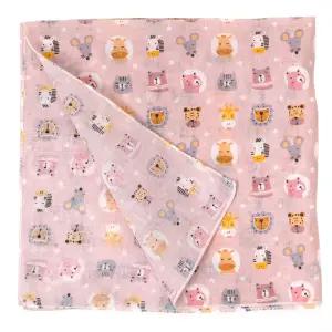 국산 순면 동물 캐릭터 손수건 큰사이즈 여성 등산 운동 단체 선물 답례 회사 매너