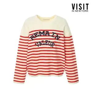 스트라이프 레터링 포인트 니트 (VA2LK22)