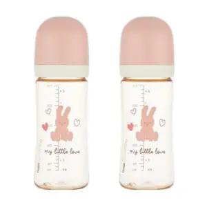 아기 분유 수유 젖병 백일 선물 250ml 핑크 X2